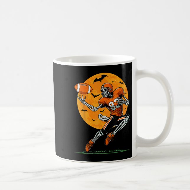 Caneca De Café American Football Skeleton Boys Halloween Football (Direita)