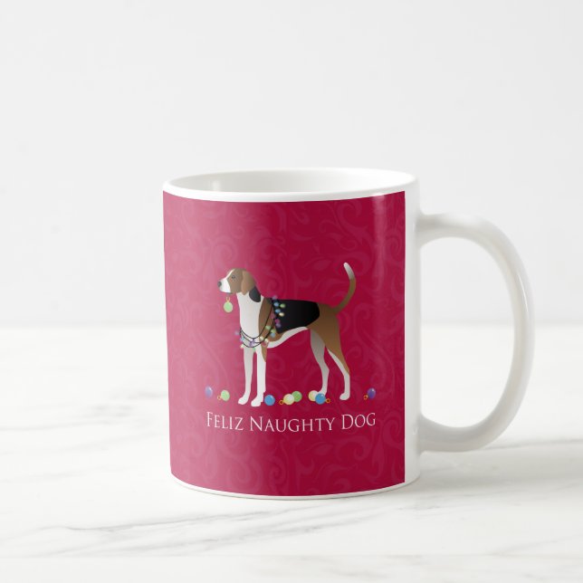 Caneca De Café American Foxhound Natal (Direita)