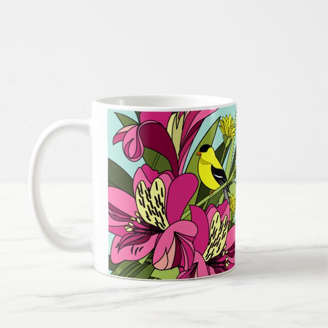 Caneca De Café American Goldfinch Bird (Esquerda)