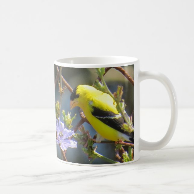 Caneca De Café American Goldfinch Coffee Mug by BirdingCollectibl (Direita)