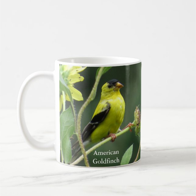 Caneca De Café American Goldfinch Mug por BirdingCollectibles (Esquerda)