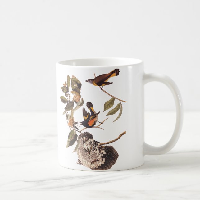 Caneca De Café American Redstart Audubon Bird Classic Mug (Direita)