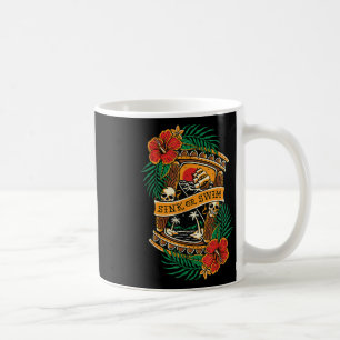 Caneca De Café American Traditional Tattoo Old School Flash Skull