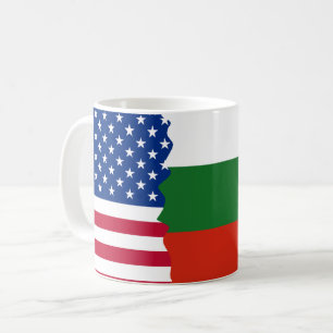 Caneca De Café American/USA e bandeira búlgara