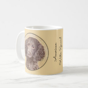 Caneca De Café American Water Spaniel Painting - Arte Original de