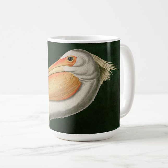 Caneca De Café American White Pelican Birds of America Audubon (Frente Esquerda)