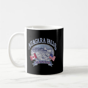 Caneca De Café Americana Niagara Cai Cena Canadá América Bandeira