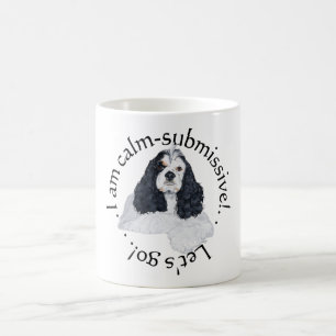 Caneca De Café Americano Cocker Spaniel Calm Submissivo