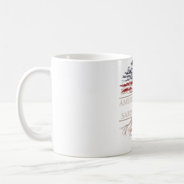 Caneca De Café Americano crescido com raízes sardinhas (Esquerda)