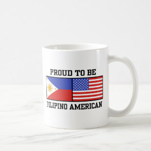 Caneca De Café Americano filipino orgulhoso