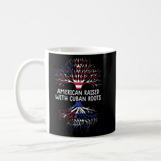 Caneca De Café Americano Levantado Com Raízes Cubanas Homens De B (Esquerda)