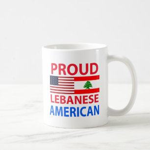 Caneca De Café Americano libanês orgulhoso