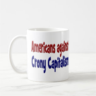 Caneca De Café Americanos Contra o Capitalismo Crônico Texto azul