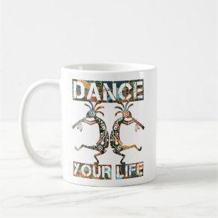 Caneca De Café Americanos nativos Kokopelli - Dance sua vida 1