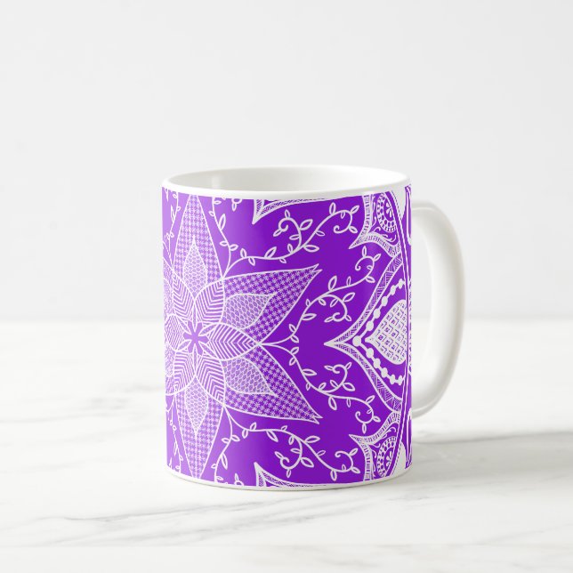 Caneca De Café Ametyst Mandala (Frente Esquerda)