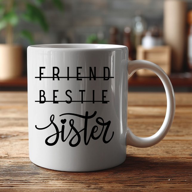Caneca De Café Amiga Fofa Melhor Amiga Irmã (Criador carregado)