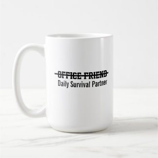 Caneca De Café Amigo de escritório parceiro de sobrevivência diár