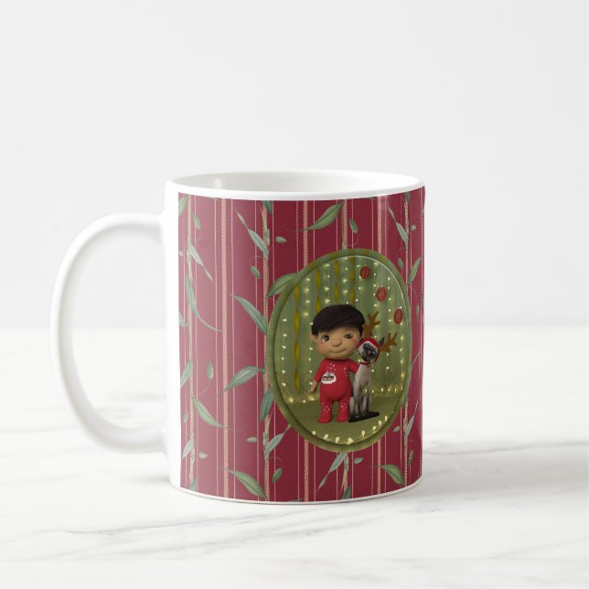 Caneca De Café Amigo de Estimação de Natal (Esquerda)