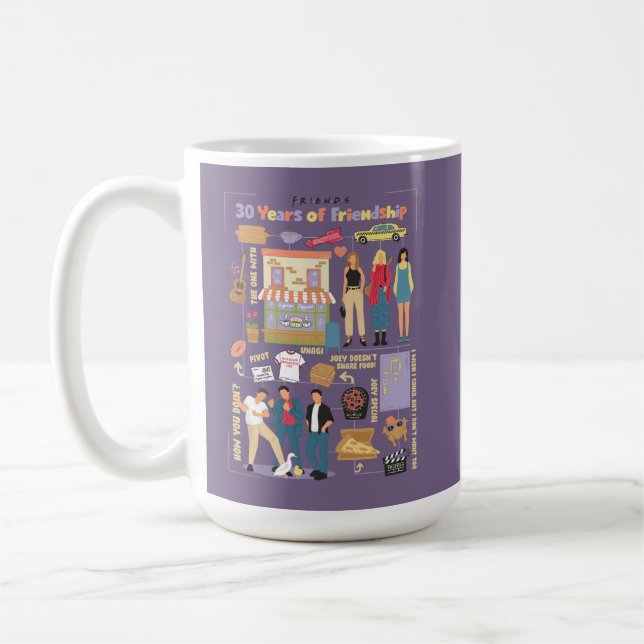 Caneca De Café AMIGOS™ | 30 anos de amizade (Esquerda)