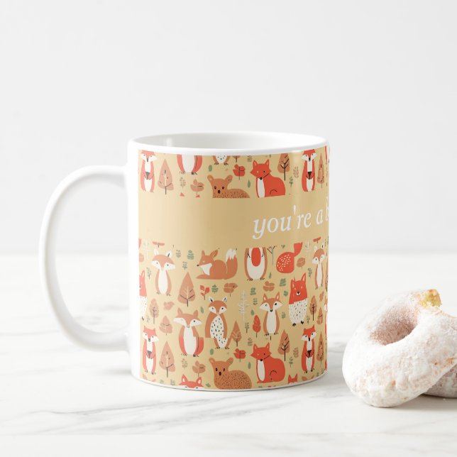 Caneca De Café Amigos Aconchegantes da Floresta 2 (Com Donut)
