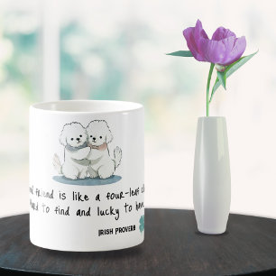 Caneca De Café Amigos Bichon Adoráveis com uma Cotação