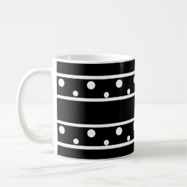 Caneca De Café Amigos Bolinhas brancas pretas