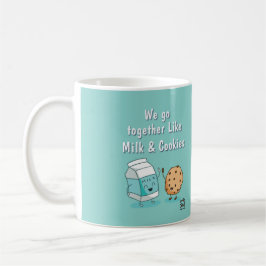 Caneca De Café Amigos como leite e biscoito