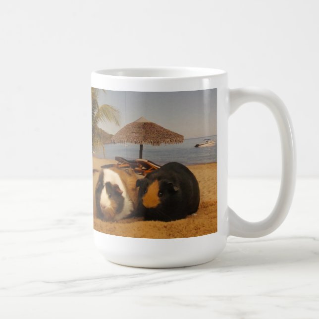 Caneca De Café Amigos da cobaia na praia (Direita)