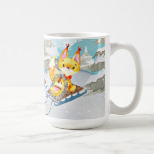 Caneca De Café Amigos da Floresta de Inverno - Ilustração do Cozi