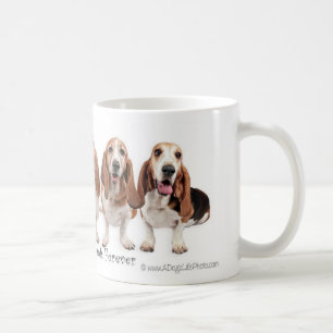 Caneca De Café Amigos de Basset Hound para sempre