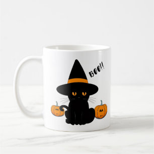 Caneca De Café Amigos de Desenho Animado Fofo de Halloween, Gatin