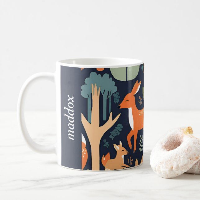 Caneca De Café Amigos do Cozy Woodland (Com Donut)