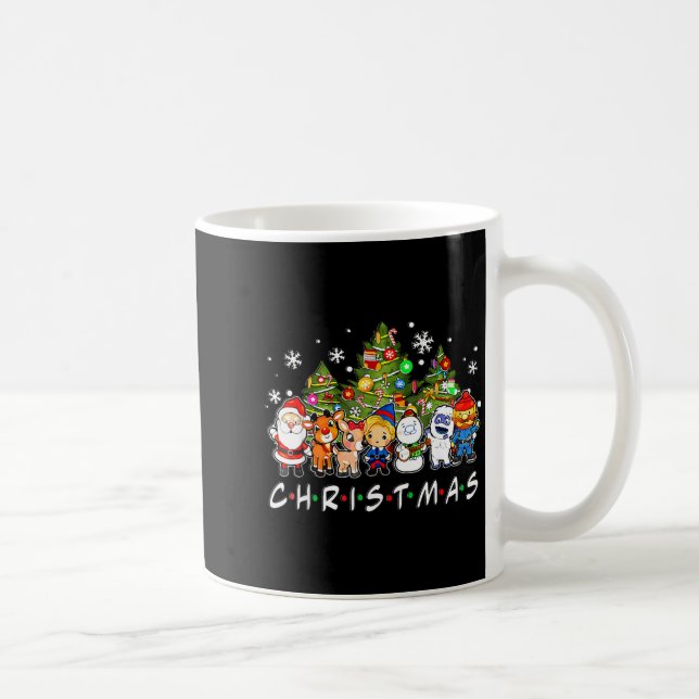 Caneca De Café Amigos do Papai Noel do Natal Rudolph Boneco de Ne (Direita)