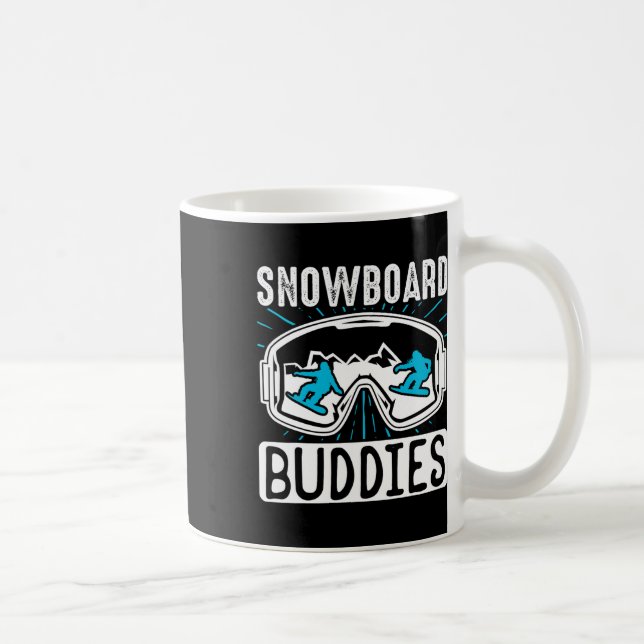 Caneca De Café Amigos do Snowboard Snowboard Snowboard (Direita)