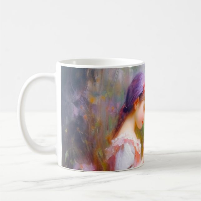 Caneca De Café Amigos e Flores (Esquerda)