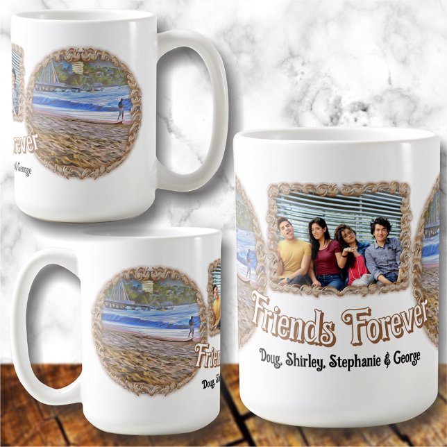 Caneca De Café Amigos Forever Beach 786 (Criador carregado)
