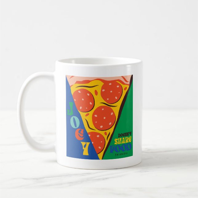 Caneca De Café AMIGOS™ | Joey não compartilha Comida - Pizza Grap (Esquerda)