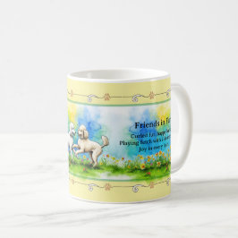 Caneca De Café Amigos na Pele Haiku Poodle Mug