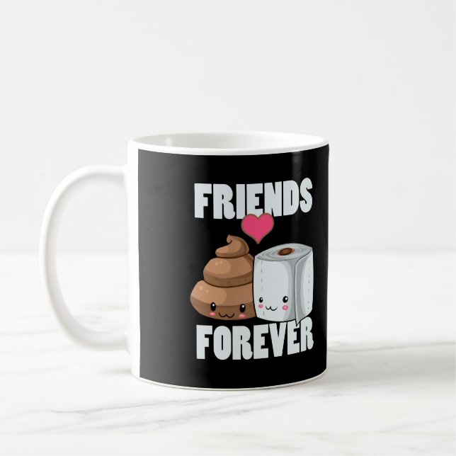 Caneca De Café Amigos Para O Papel De Banheiro E Poop (Esquerda)