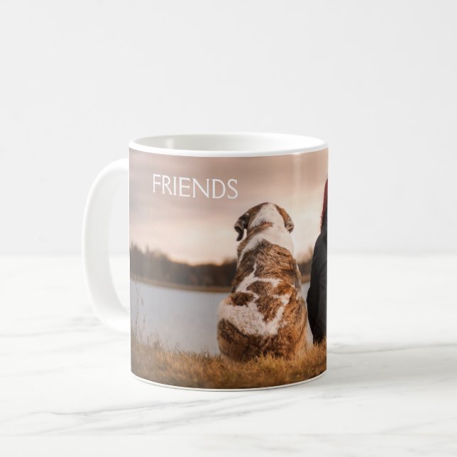 Caneca De Café Amigos para sempre (Frente Esquerda)