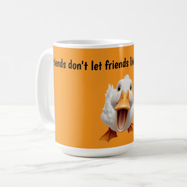 Caneca De Café Amigos Pato (Frente Esquerda)