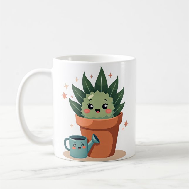Caneca De Café Amigos Suculentos (Esquerda)