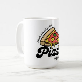 Caneca De Café Amigos vêm e vão, mas pizza é sempre engraçada