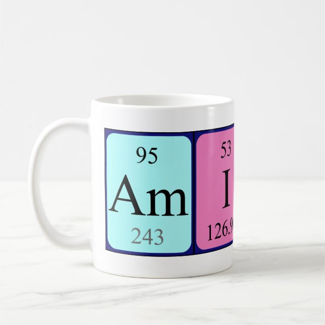Caneca De Café Aminah periodicamente mesa name mug (Esquerda)