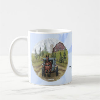 Caneca De Café Amish Buggy Town Day