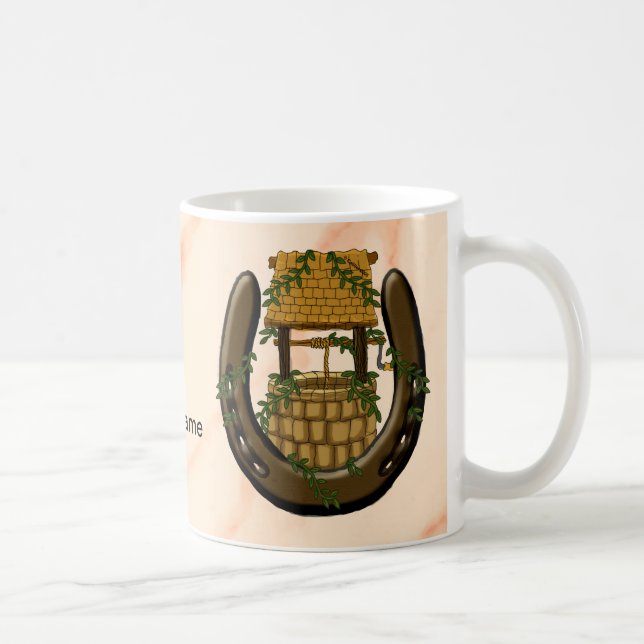 Caneca De Café Amish Horsfere Wishing well mug (Direita)