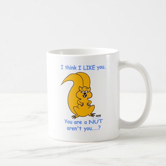 Caneca De Café Amizade de Esquilo de Cartoons Feliz e Feliz (Direita)