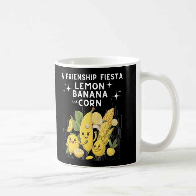 Caneca De Café Amizade Fiesta Lemon Banana E Milho (Direita)