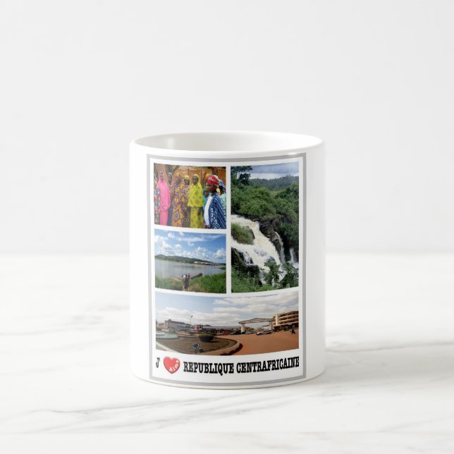 Caneca De Café Amo a República Centro-Africana - (Centro)