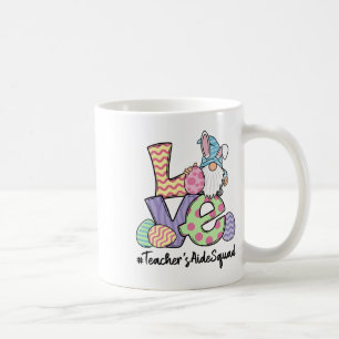 Caneca De Café Amo ajudante de professor de Páscoa Gnomos Profess